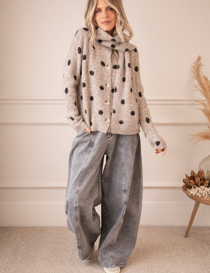 Pepper Dot Taupe/black - Vest - ellemilla