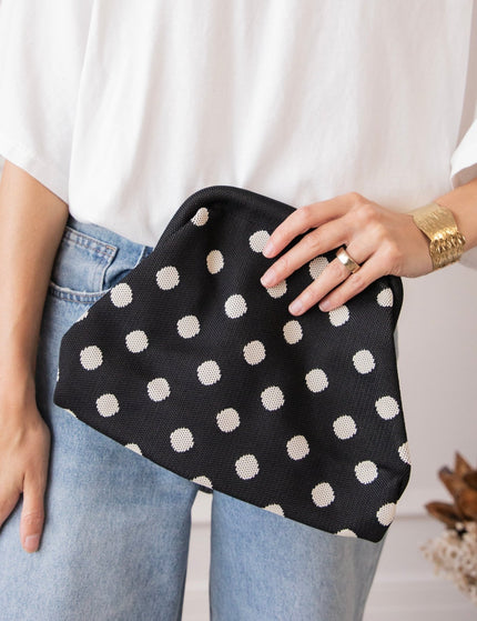 Pia Polka Clutch Black/Off White - Handtas - ellemilla