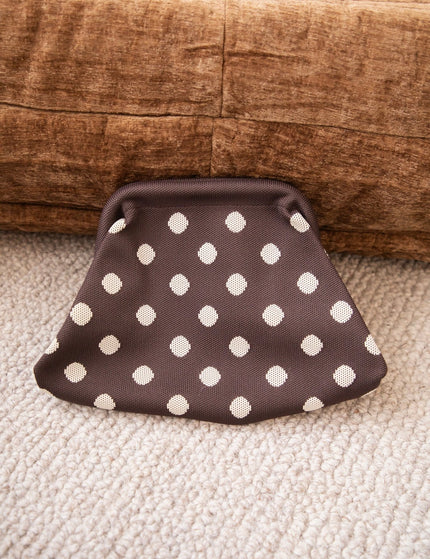 Pia Polka Clutch Brown/Off White - Handtas - ellemilla