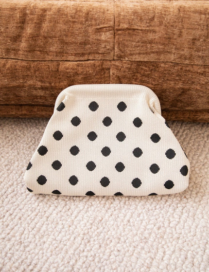 Pia Polka Clutch Off White/Black - Handtas - ellemilla