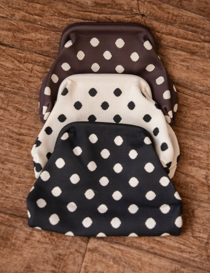 Pia Polka Clutch Off White/Black - Handtas - ellemilla