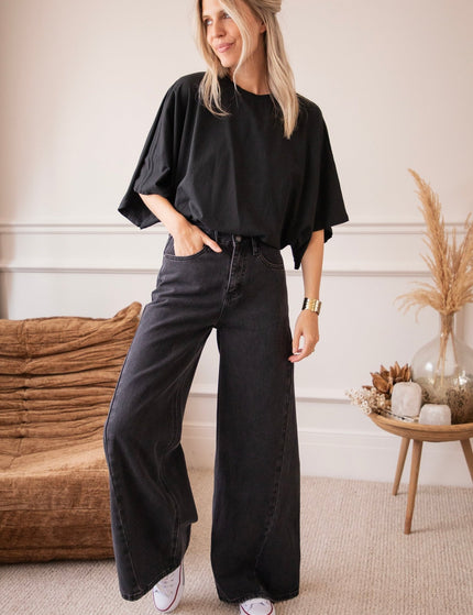 Piper Palazzo Black - Jeans - ellemilla