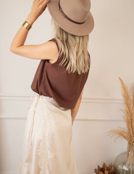 Pop Of Ease Brown - Top - ellemilla