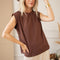 Pop Of Ease Brown - Top - ellemilla