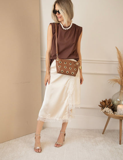 Pop Of Ease Brown - Top - ellemilla