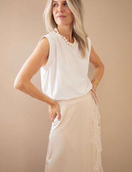 Pop Of Ease White - Top - ellemilla