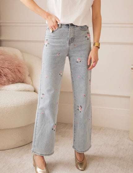 Pop Of Petal Blue/Pink - Jeans - ellemilla