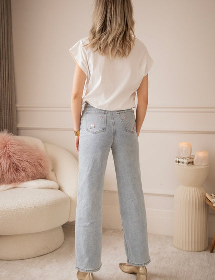 Pop Of Petal Blue/Pink - Jeans - ellemilla