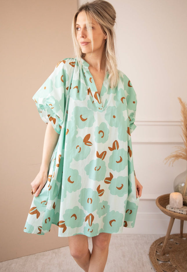 Poppy Petal Mint - Jurk - ellemilla