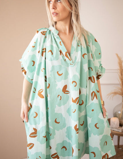 Poppy Petal Mint - Jurk - ellemilla