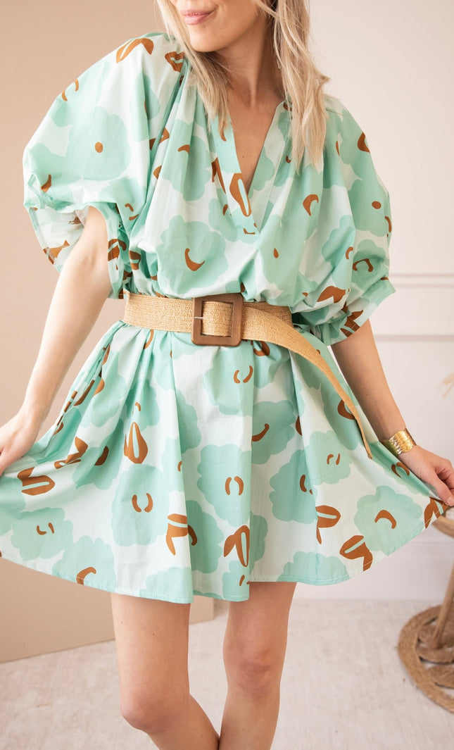 Poppy Petal Mint - Jurk - ellemilla