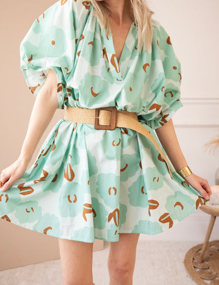 Poppy Petal Mint - Jurk - ellemilla