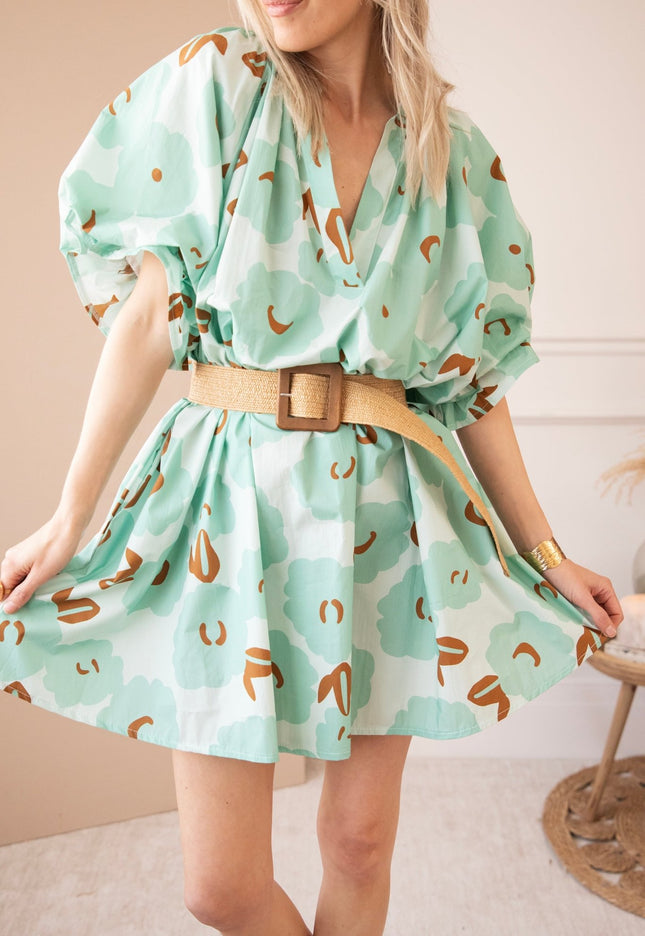 Poppy Petal Mint - Jurk - ellemilla