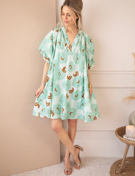 Poppy Petal Mint - Jurk - ellemilla