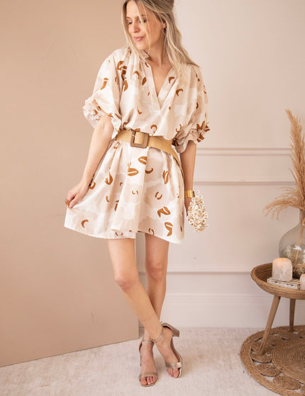 Poppy Petal Off White/Beige - Jurk - ellemilla