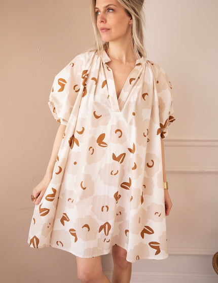 Poppy Petal Off White/Beige - Jurk - ellemilla