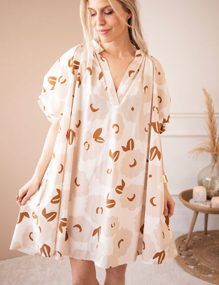 Poppy Petal Off White/Beige - Jurk - ellemilla