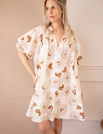 Poppy Petal Off White/Beige - Jurk - ellemilla
