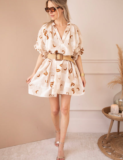 Poppy Petal Off White/Beige - Jurk - ellemilla