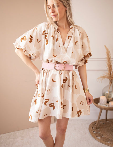 Poppy Petal Off White/Beige - Jurk - ellemilla