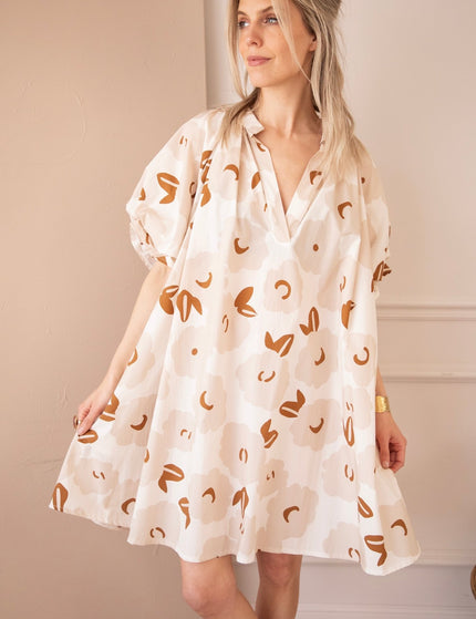 Poppy Petal Off White/Beige - Jurk - ellemilla