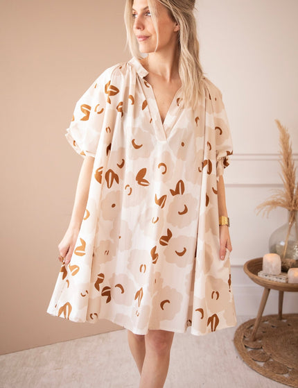 Poppy Petal Off White/Beige - Jurk - ellemilla