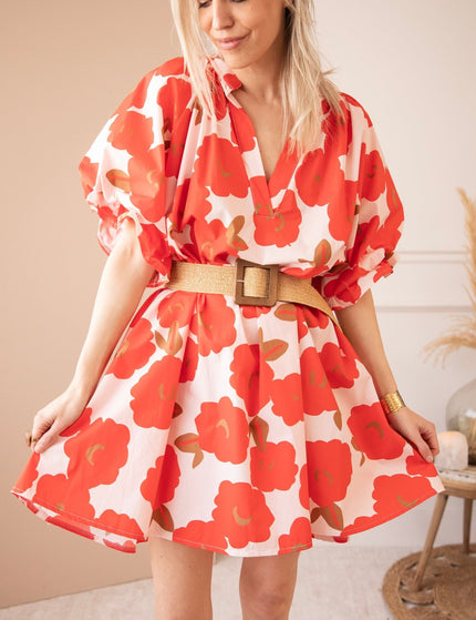 Poppy Petal Soft Pink/Red - Jurk - ellemilla