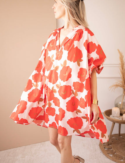Poppy Petal Soft Pink/Red - Jurk - ellemilla