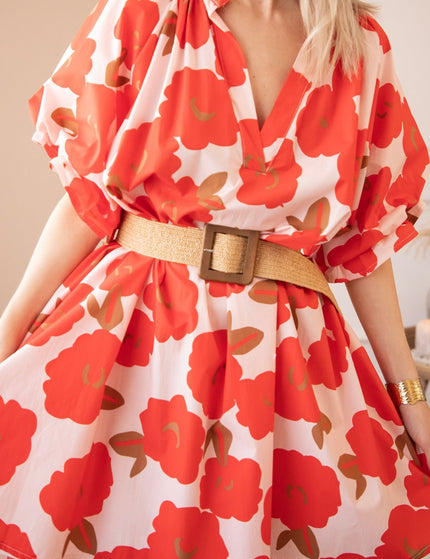Poppy Petal Soft Pink/Red - Jurk - ellemilla