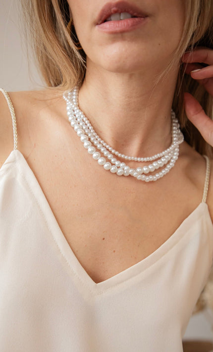 Pretty Pearly Mix White - Ketting/Set - ellemilla