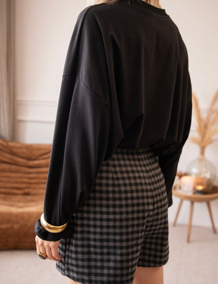 Raven Check Grey/Black - Skort - ellemilla