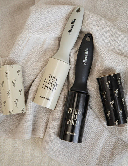 Ready To Roll Beige/Black - Lint Roller Set - ellemilla