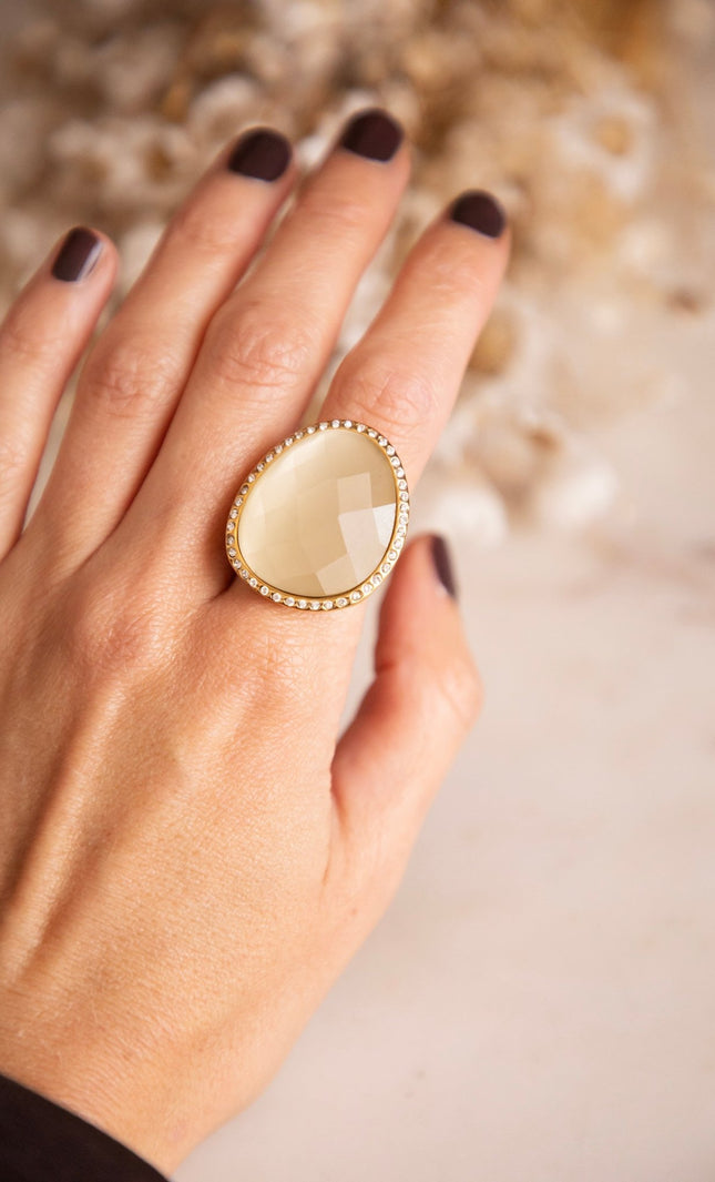 Romy Rocks Beige - Ring - ellemilla