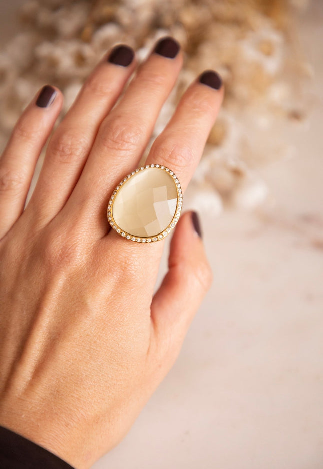 Romy Rocks Beige - Ring - ellemilla
