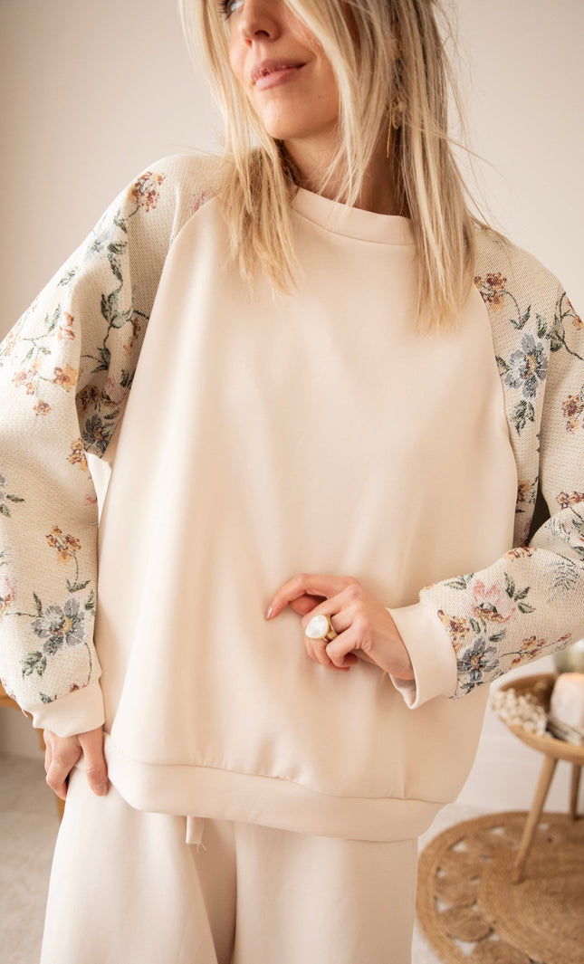 Rosy Belle Beige - Sweater - ellemilla