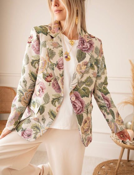 Rosy Belle Green/Pink - Blazer - ellemilla