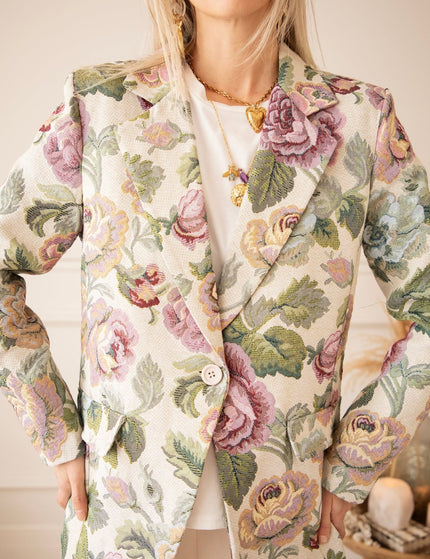 Rosy Belle Green/Pink - Blazer - ellemilla