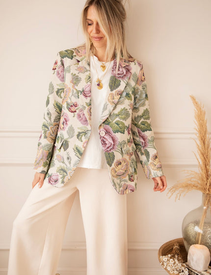 Rosy Belle Green/Pink - Blazer - ellemilla