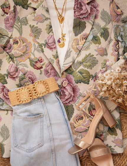 Rosy Belle Green/Pink - Blazer - ellemilla