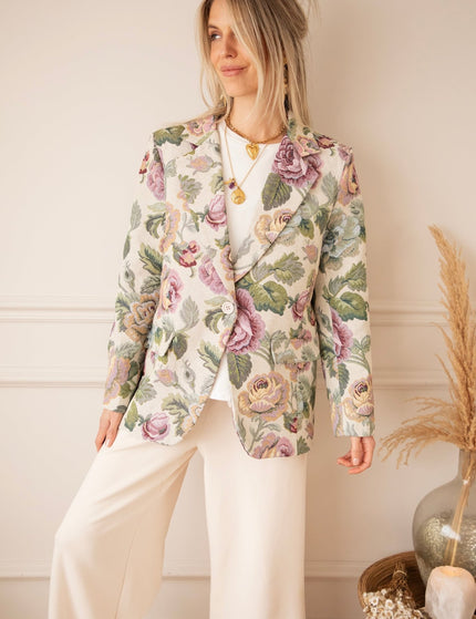 Rosy Belle Green/Pink - Blazer - ellemilla