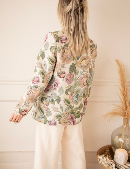 Rosy Belle Green/Pink - Blazer - ellemilla