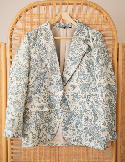Rosy Belle Paisley Beige/Blue - Blazer - ellemilla