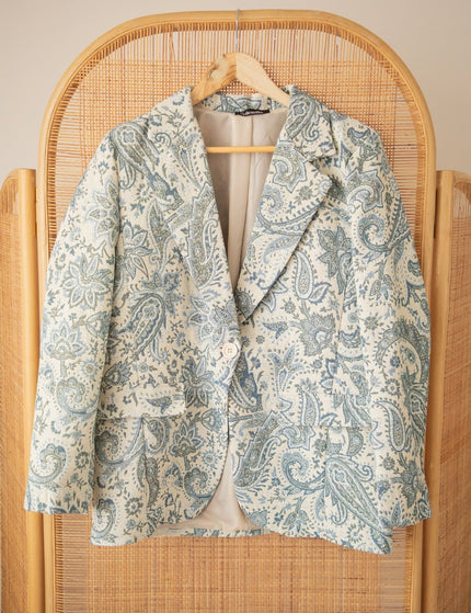 Rosy Belle Paisley Beige/Blue - Blazer - ellemilla