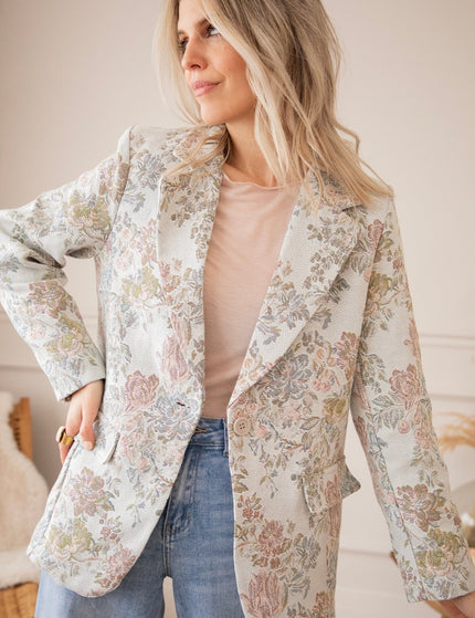 Rosy Belle Soft Blue/Soft Pink - Blazer - ellemilla