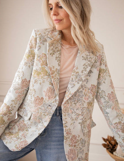 Rosy Belle Soft Blue/Soft Pink - Blazer - ellemilla