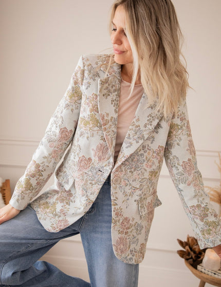 Rosy Belle Soft Blue/Soft Pink - Blazer - ellemilla
