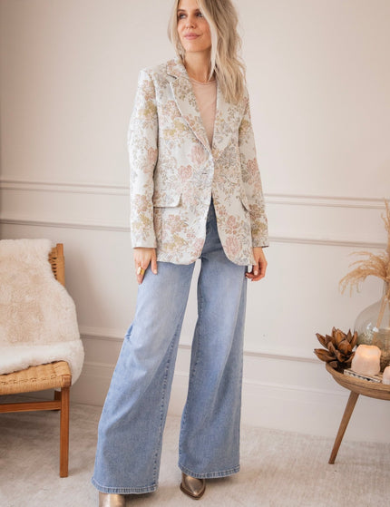 Rosy Belle Soft Blue/Soft Pink - Blazer - ellemilla