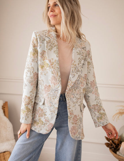 Rosy Belle Soft Blue/Soft Pink - Blazer - ellemilla