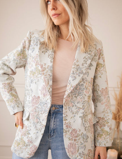 Rosy Belle Soft Blue/Soft Pink - Blazer - ellemilla