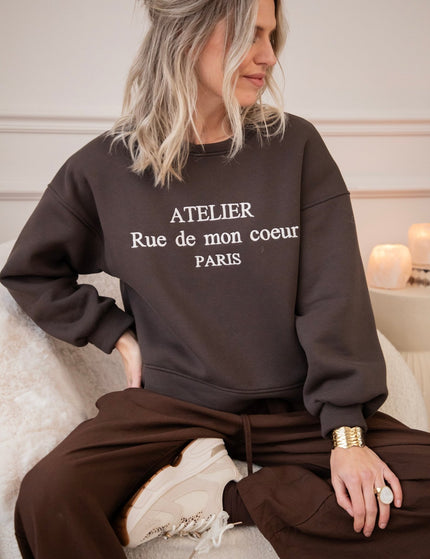 Rue De Mon Coeur Choco - Sweater - ellemilla